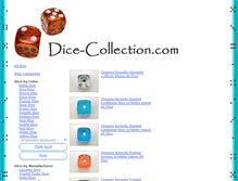 Tablet Screenshot of dice-collection.com